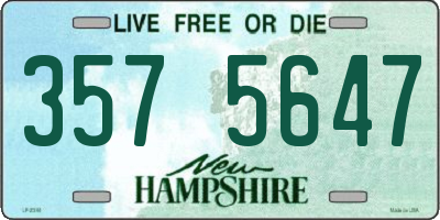 NH license plate 3575647