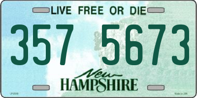 NH license plate 3575673