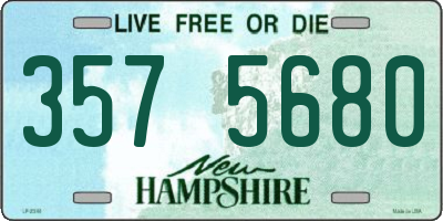 NH license plate 3575680