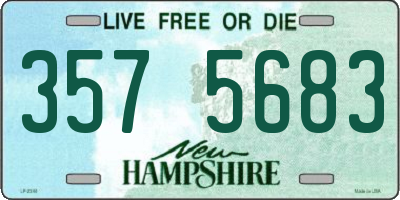 NH license plate 3575683