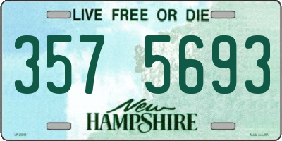 NH license plate 3575693