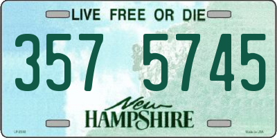NH license plate 3575745