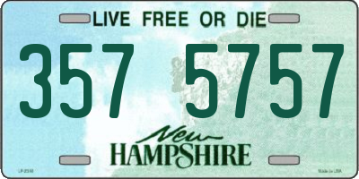 NH license plate 3575757
