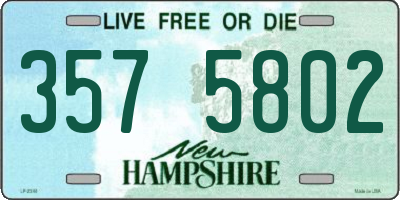 NH license plate 3575802