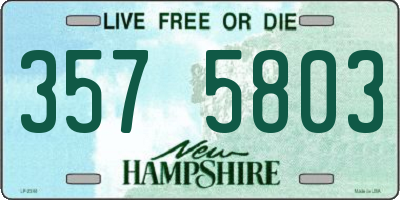 NH license plate 3575803