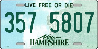 NH license plate 3575807