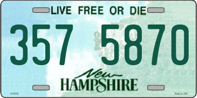 NH license plate 3575870