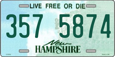 NH license plate 3575874