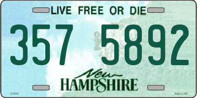 NH license plate 3575892