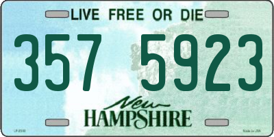 NH license plate 3575923
