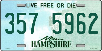 NH license plate 3575962