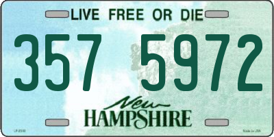 NH license plate 3575972