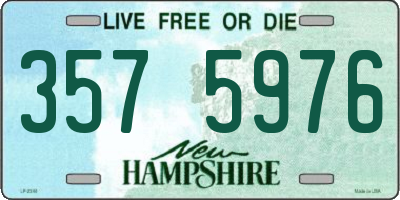 NH license plate 3575976