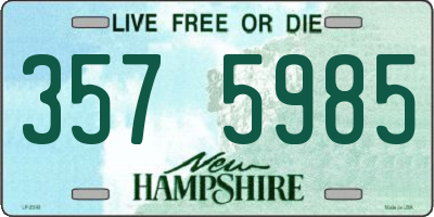 NH license plate 3575985
