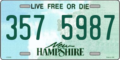 NH license plate 3575987
