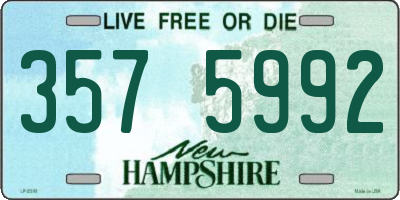NH license plate 3575992