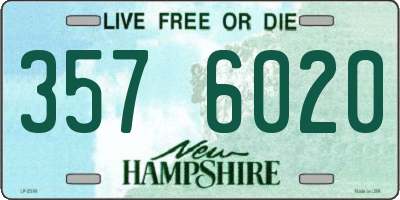 NH license plate 3576020