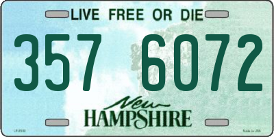 NH license plate 3576072
