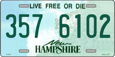 NH license plate 3576102