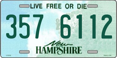 NH license plate 3576112