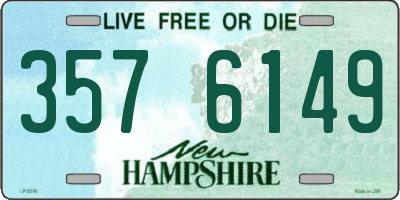 NH license plate 3576149