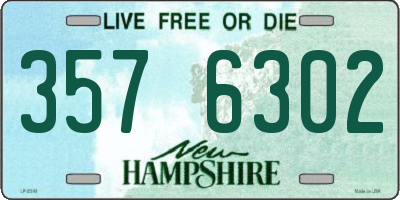 NH license plate 3576302