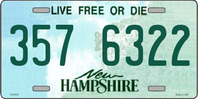 NH license plate 3576322