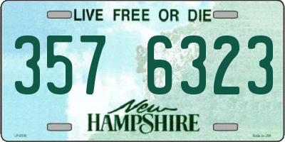 NH license plate 3576323