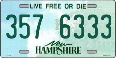 NH license plate 3576333