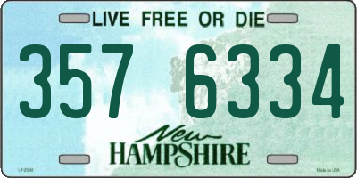 NH license plate 3576334