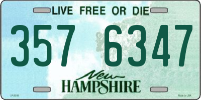 NH license plate 3576347
