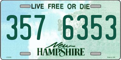 NH license plate 3576353