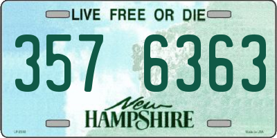 NH license plate 3576363