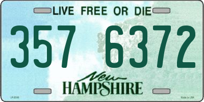 NH license plate 3576372