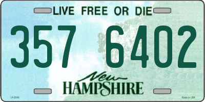 NH license plate 3576402