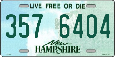 NH license plate 3576404