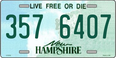 NH license plate 3576407