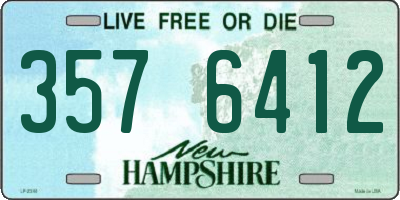 NH license plate 3576412