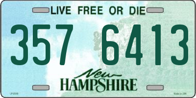 NH license plate 3576413