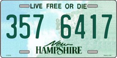 NH license plate 3576417