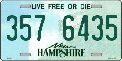 NH license plate 3576435
