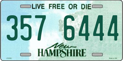 NH license plate 3576444