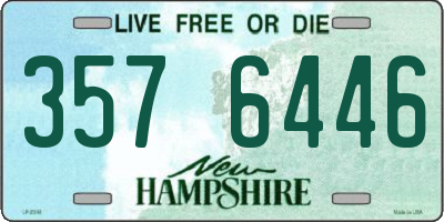 NH license plate 3576446