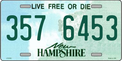 NH license plate 3576453