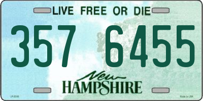 NH license plate 3576455