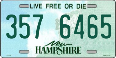 NH license plate 3576465