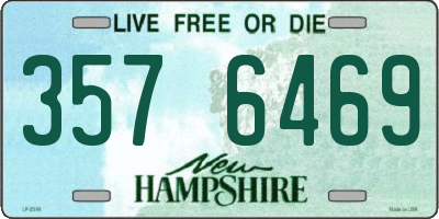 NH license plate 3576469