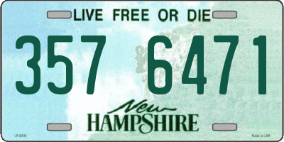 NH license plate 3576471