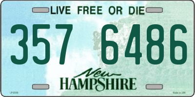 NH license plate 3576486