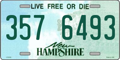NH license plate 3576493